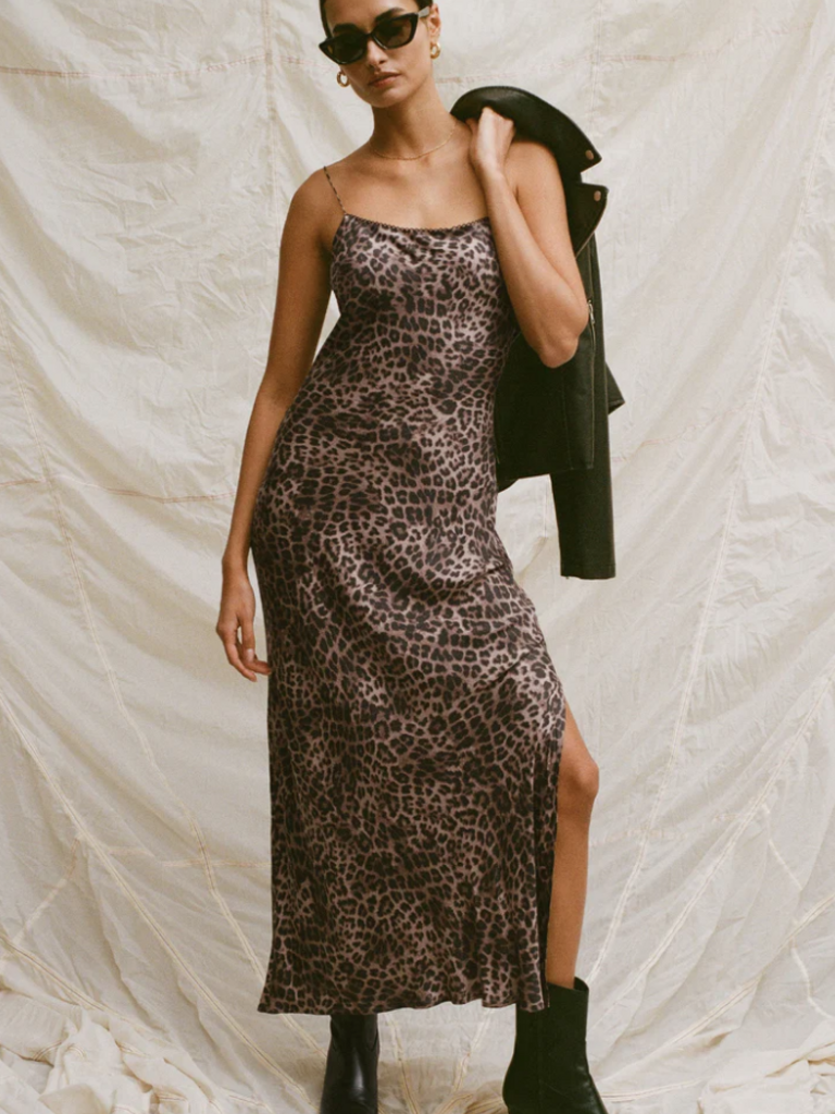 Z Supply Faded Leopard Slip Dress