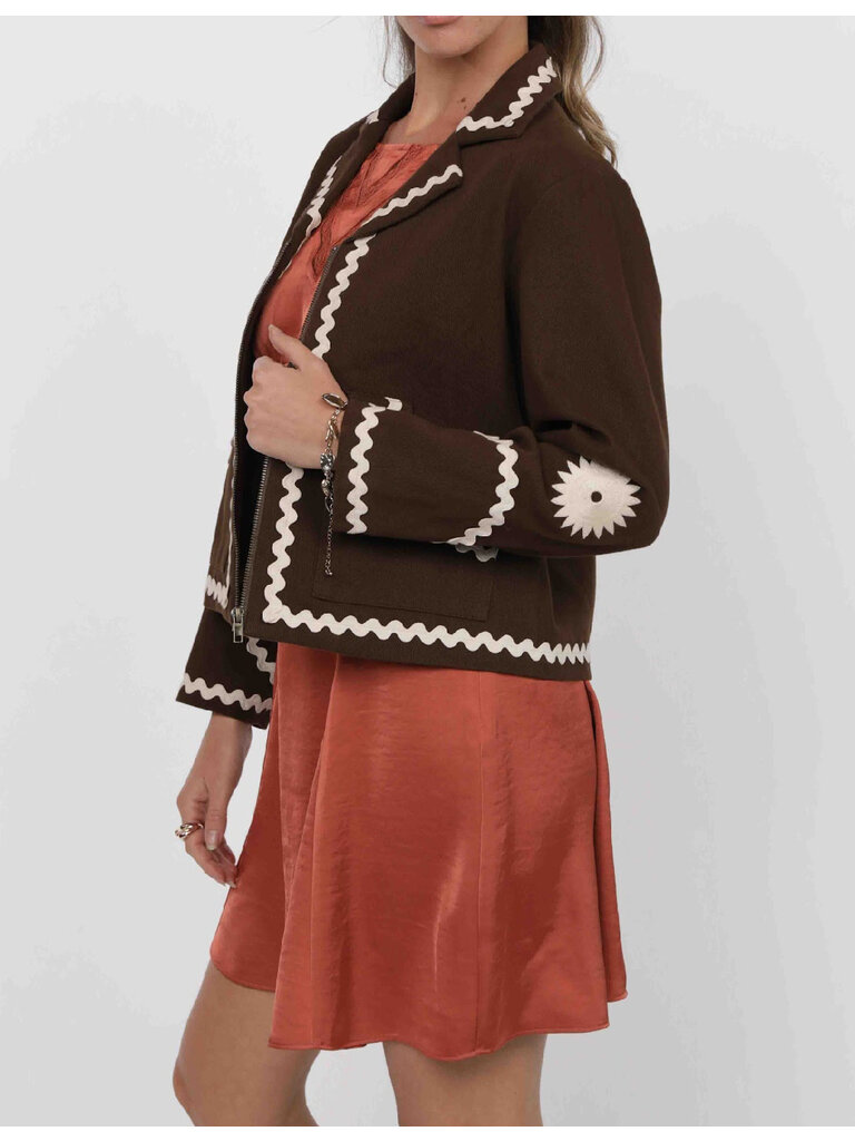 Sage The Label Embroidered Oak Jacket