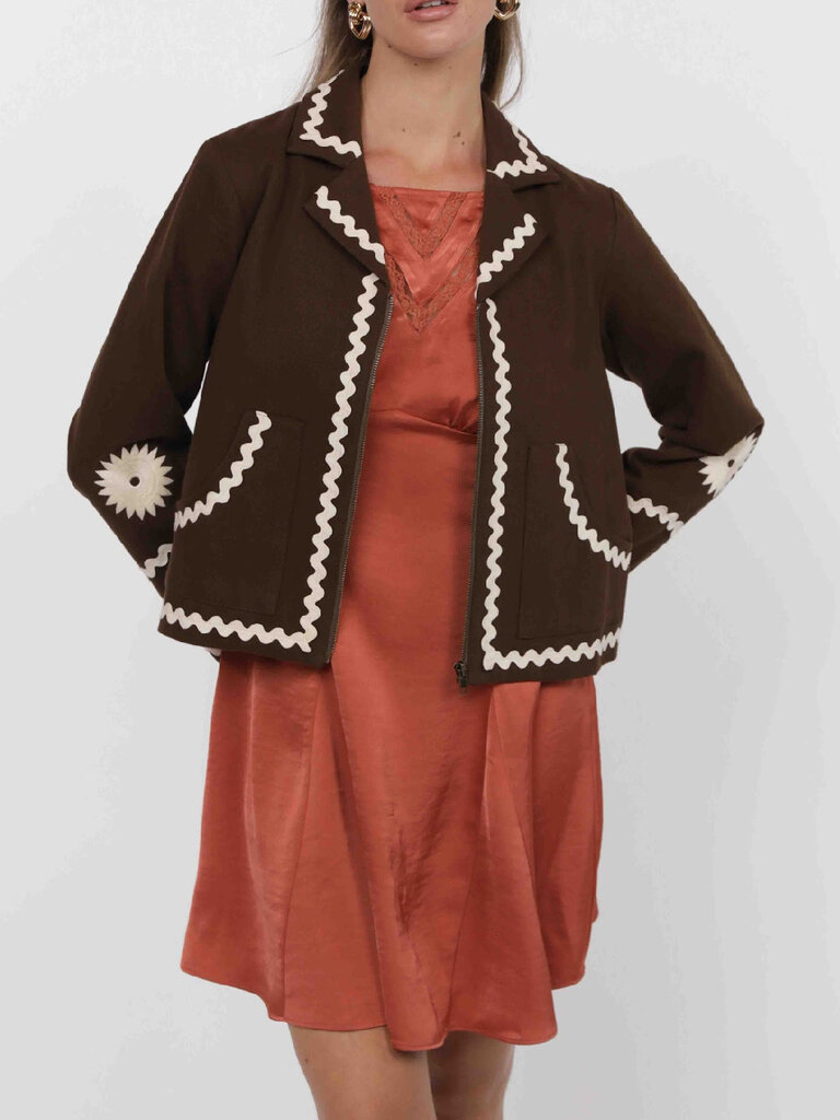 Sage The Label Embroidered Oak Jacket