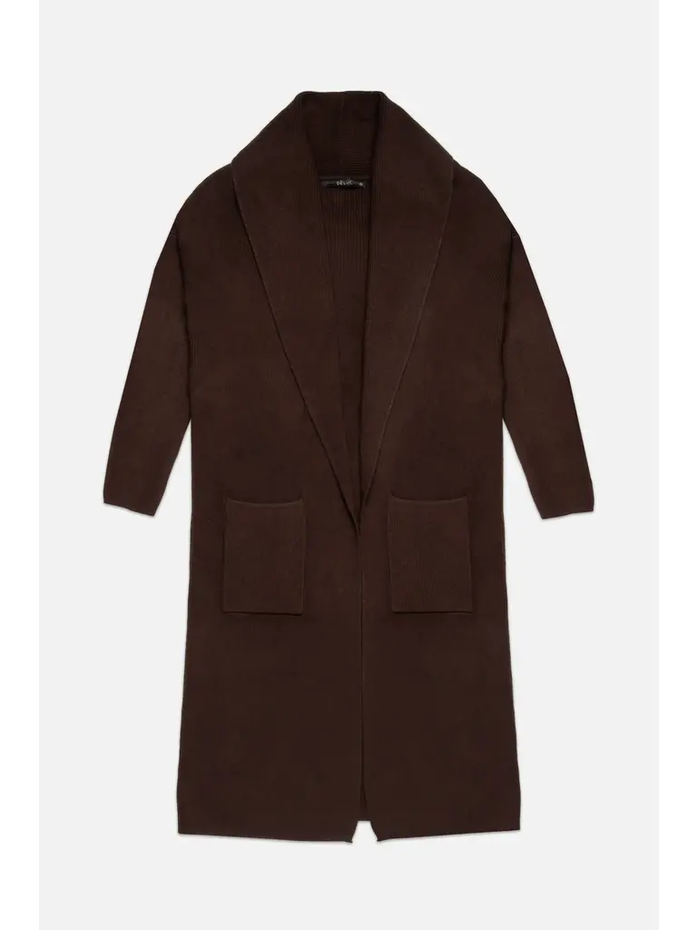 Deluc Open Front Brown Jacket