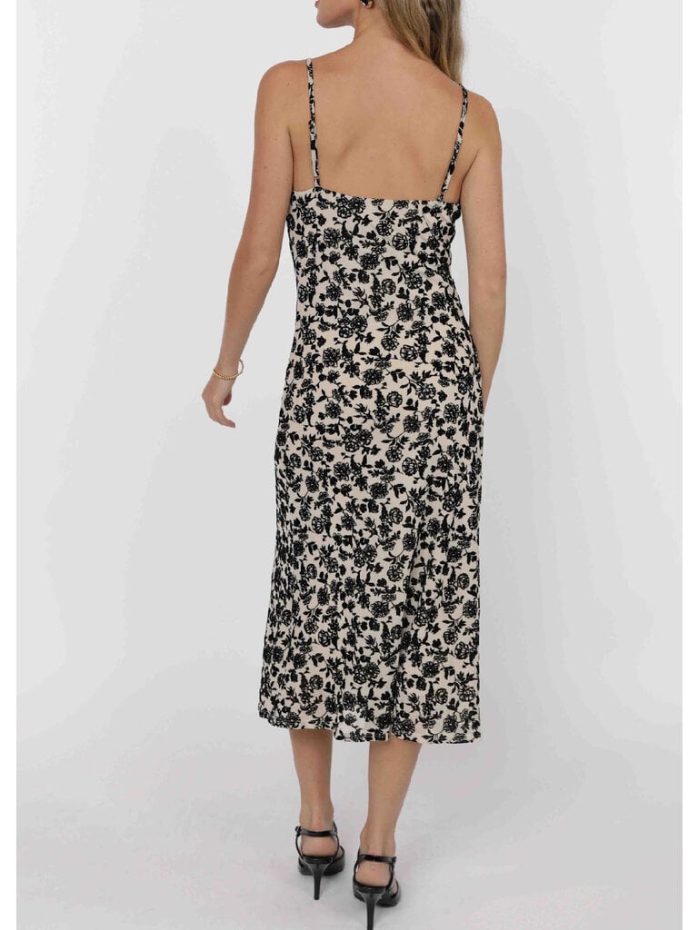 Sage The Label Velvet Floral Slip Dress