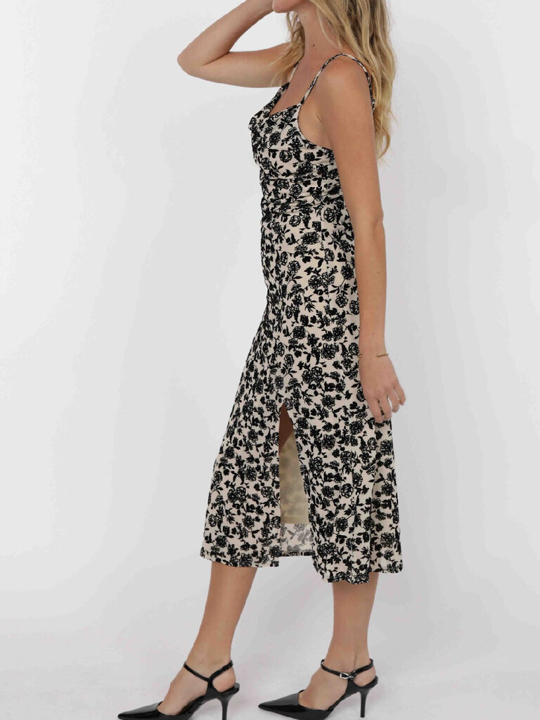 Sage The Label Velvet Floral Slip Dress