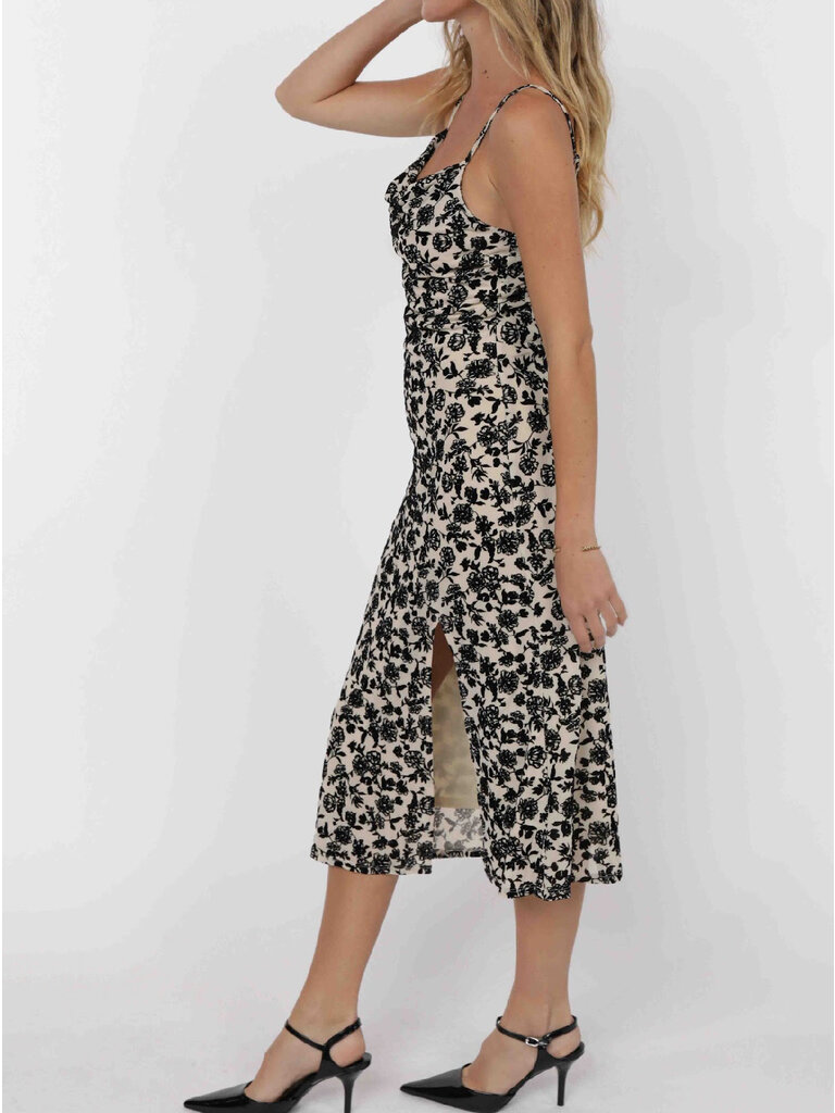 Sage The Label Velvet Floral Slip Dress