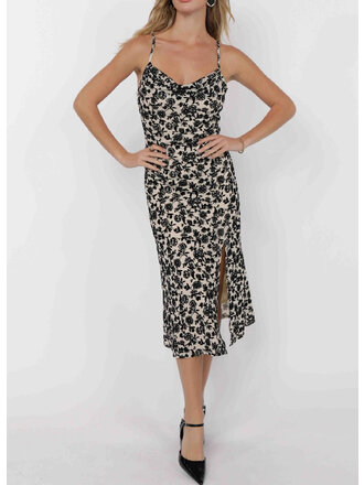 Sage The Label Velvet Floral Slip Dress