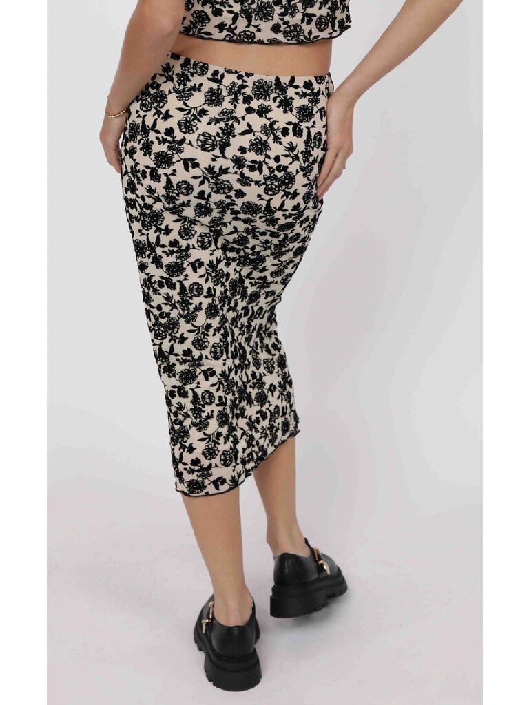 Sage The Label Velet Floral Skirt