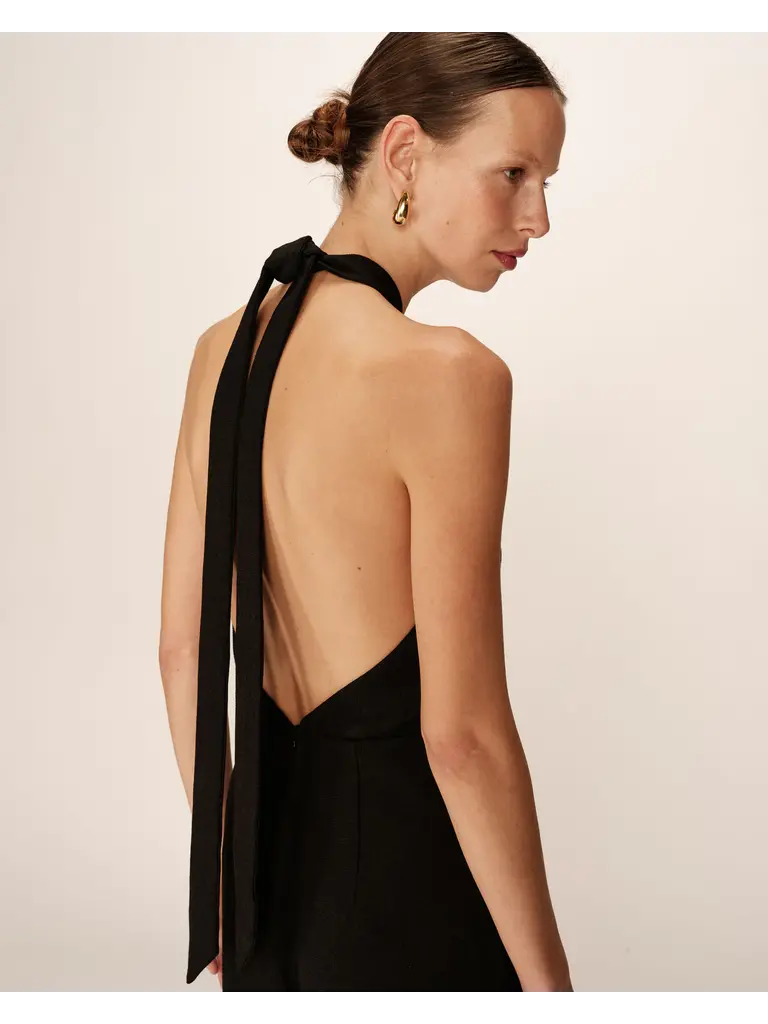 Grace & Mila Velvet Halter Jumpsuit