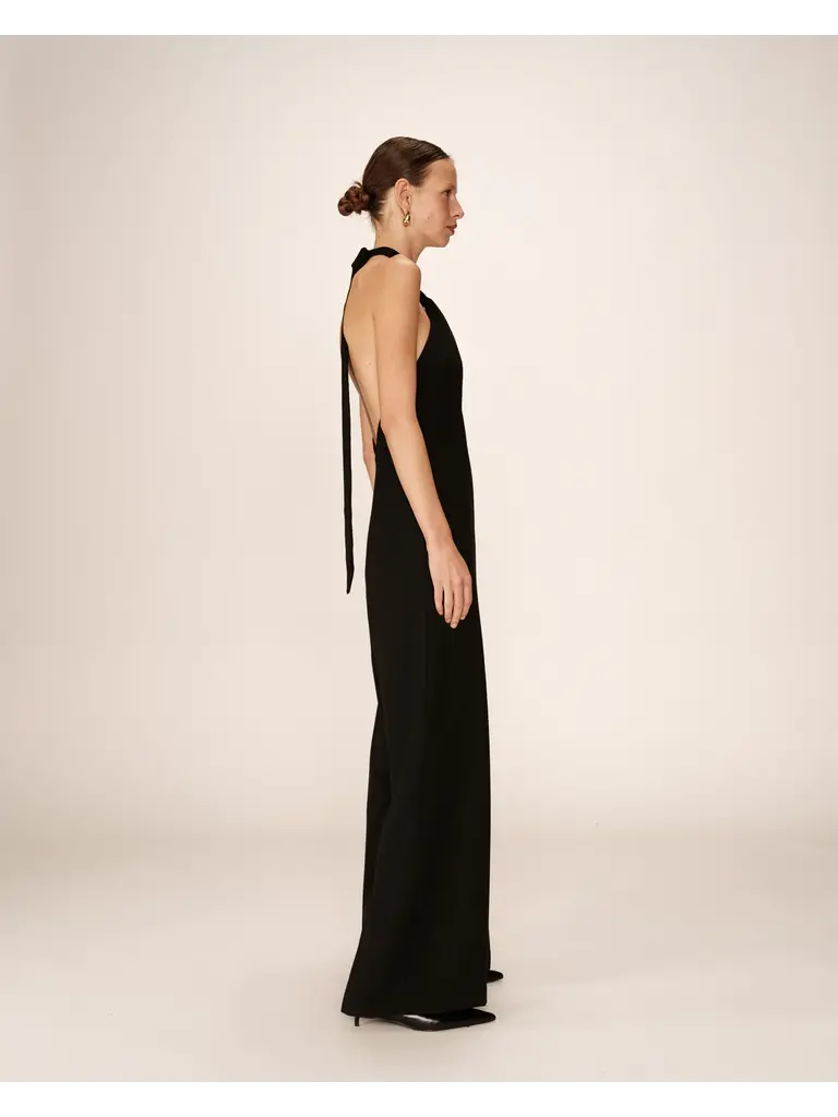 Grace & Mila Velvet Halter Jumpsuit