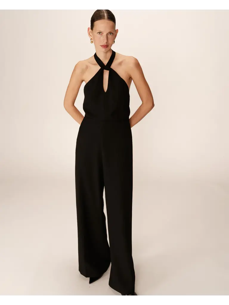 Grace & Mila Velvet Halter Jumpsuit