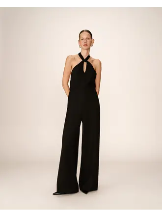Grace & Mila Velvet Halter Jumpsuit