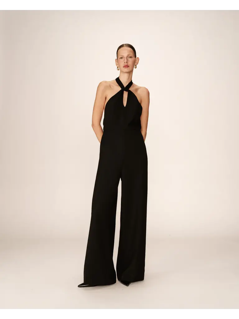 Grace & Mila Velvet Halter Jumpsuit