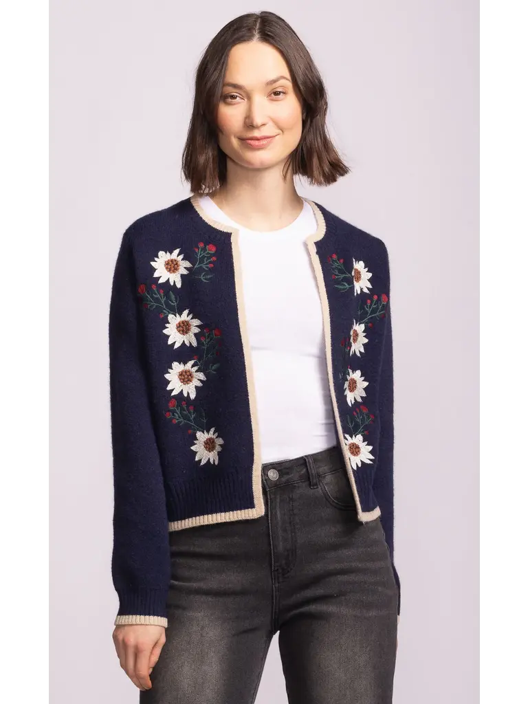 Pink Martini Floral Navy Knit