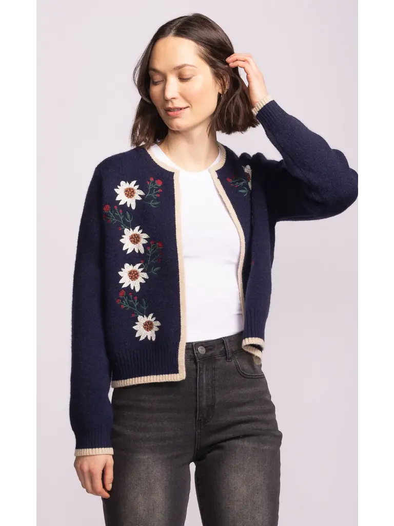 Pink Martini Floral Navy Knit