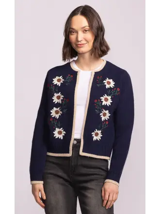 Pink Martini Floral Navy Knit