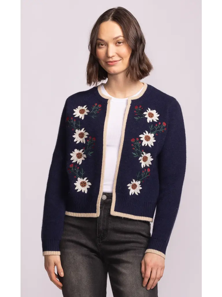 Pink Martini Floral Navy Knit