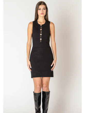 Dex Open Front Button Knit Mini