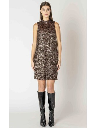 Black Tape Brown Sequin Mini