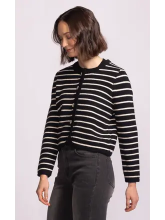 Pink Martini Black Stripe Cardigan