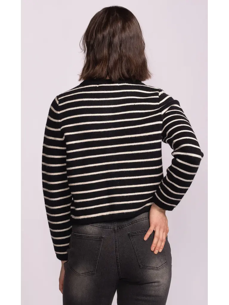 Pink Martini Black Stripe Cardigan
