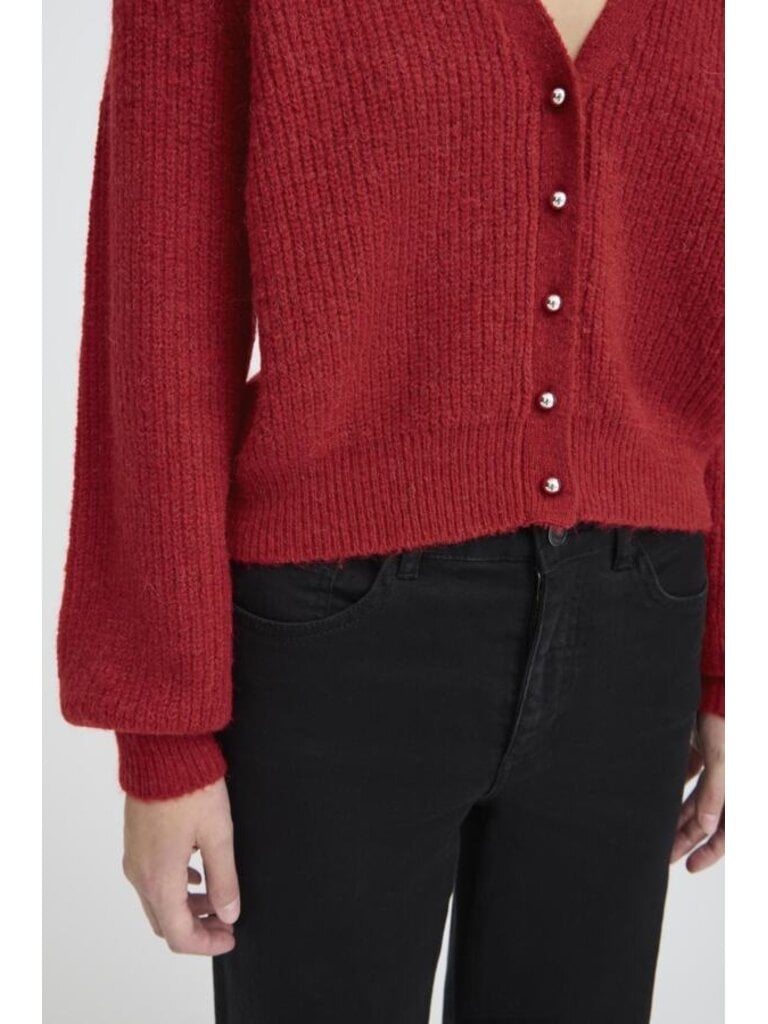 ICHI Crimson Cardigan