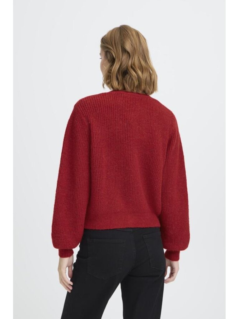 ICHI Crimson Cardigan