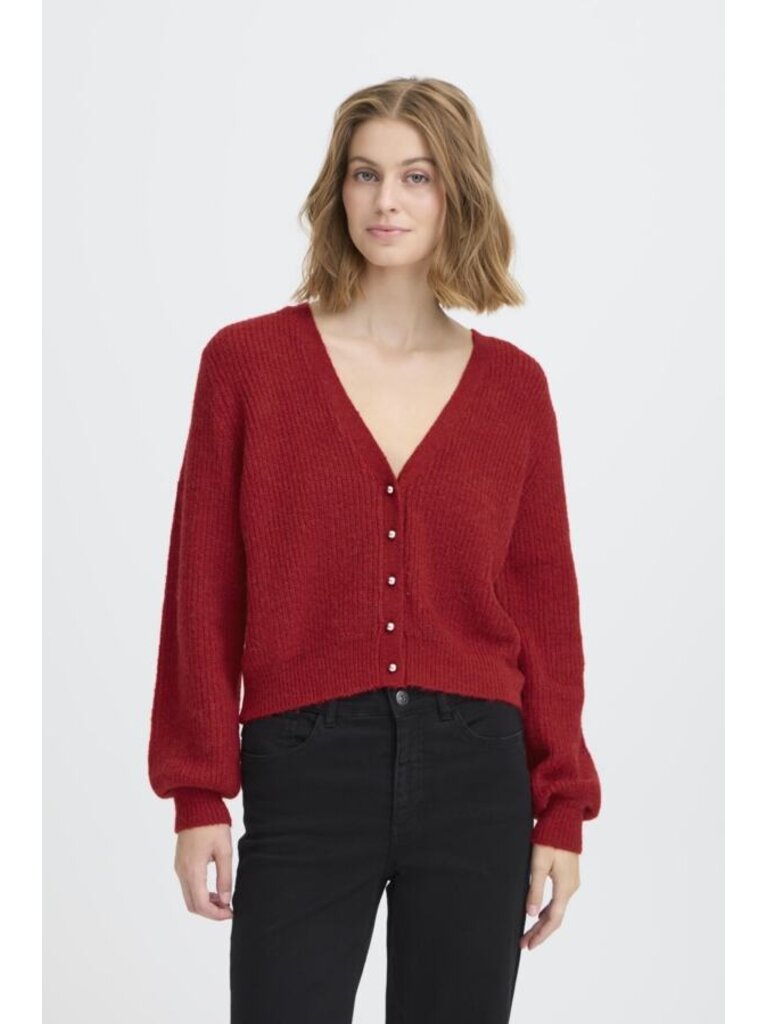 ICHI Crimson Cardigan