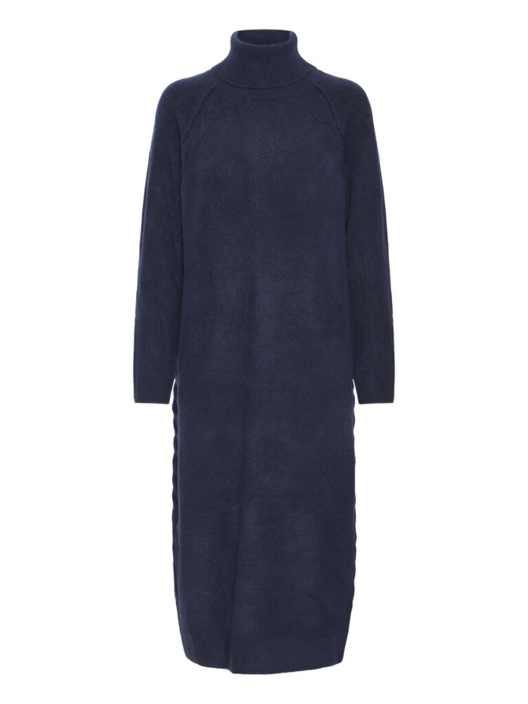 ICHI Navy Long Knit Dress