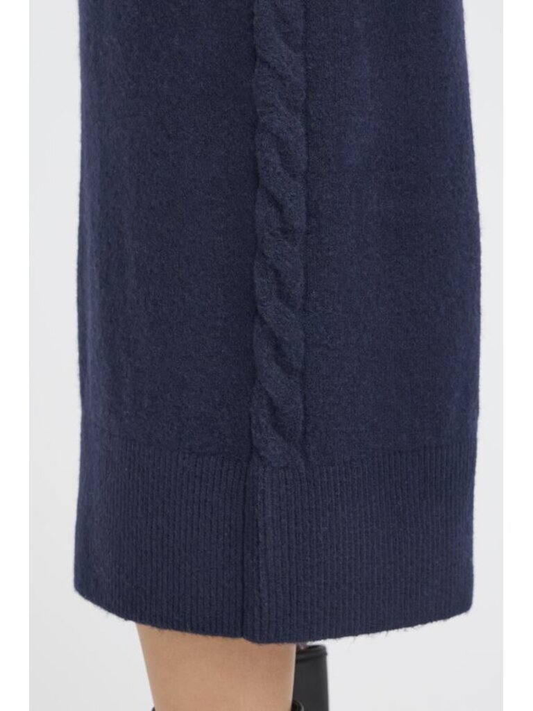 ICHI Navy Long Knit Dress