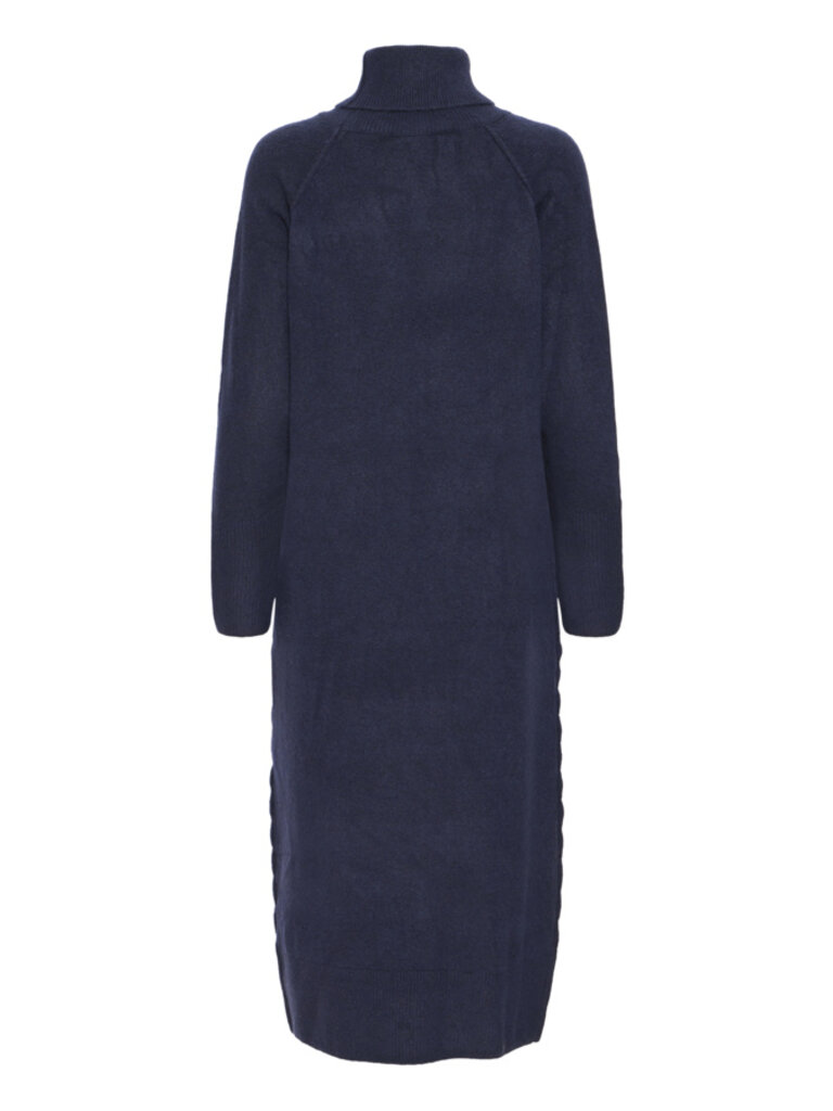 ICHI Navy Long Knit Dress