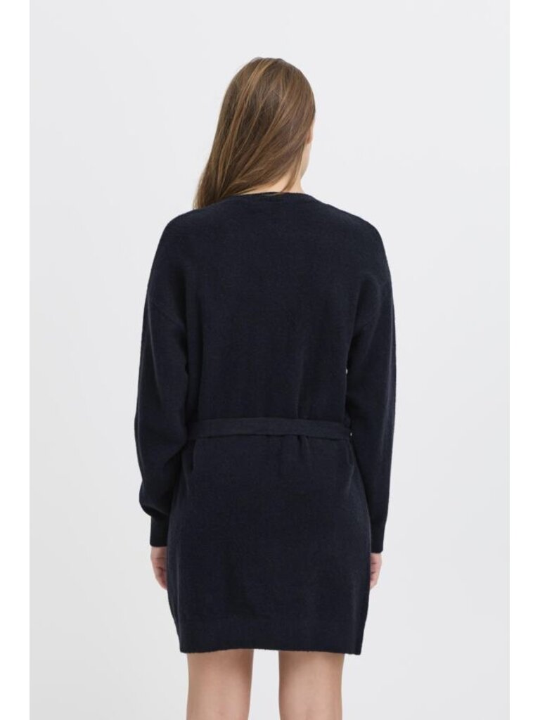 ICHI Navy Tie Knit Dress