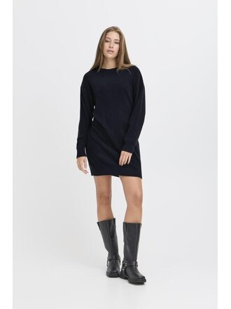ICHI Navy Tie Knit Dress