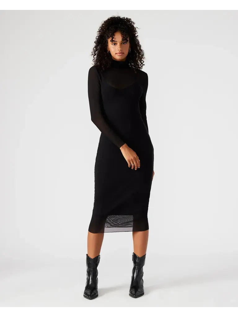 Steve Madden Black Mesh Dress