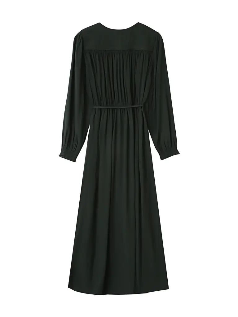 Grace & Mila Dark Green Wrap Dress