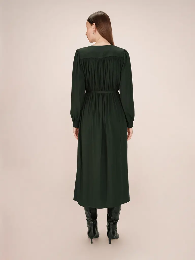 Grace & Mila Dark Green Wrap Dress
