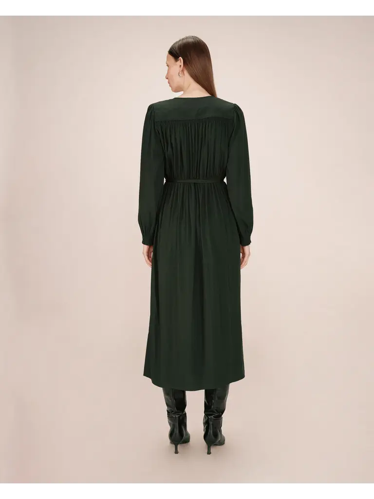 Grace & Mila Dark Green Wrap Dress