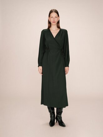 Grace & Mila Dark Green Wrap Dress