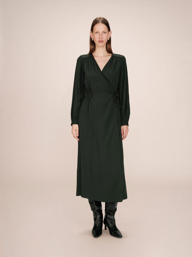 Grace & Mila Dark Green Wrap Dress