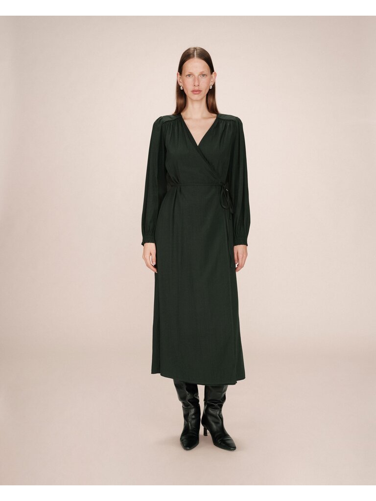 Grace & Mila Dark Green Wrap Dress