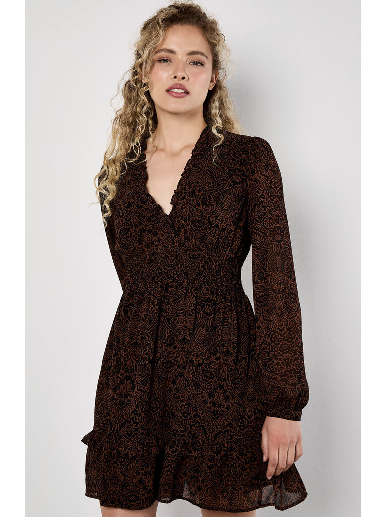 Apricot Paisley Brown Mini