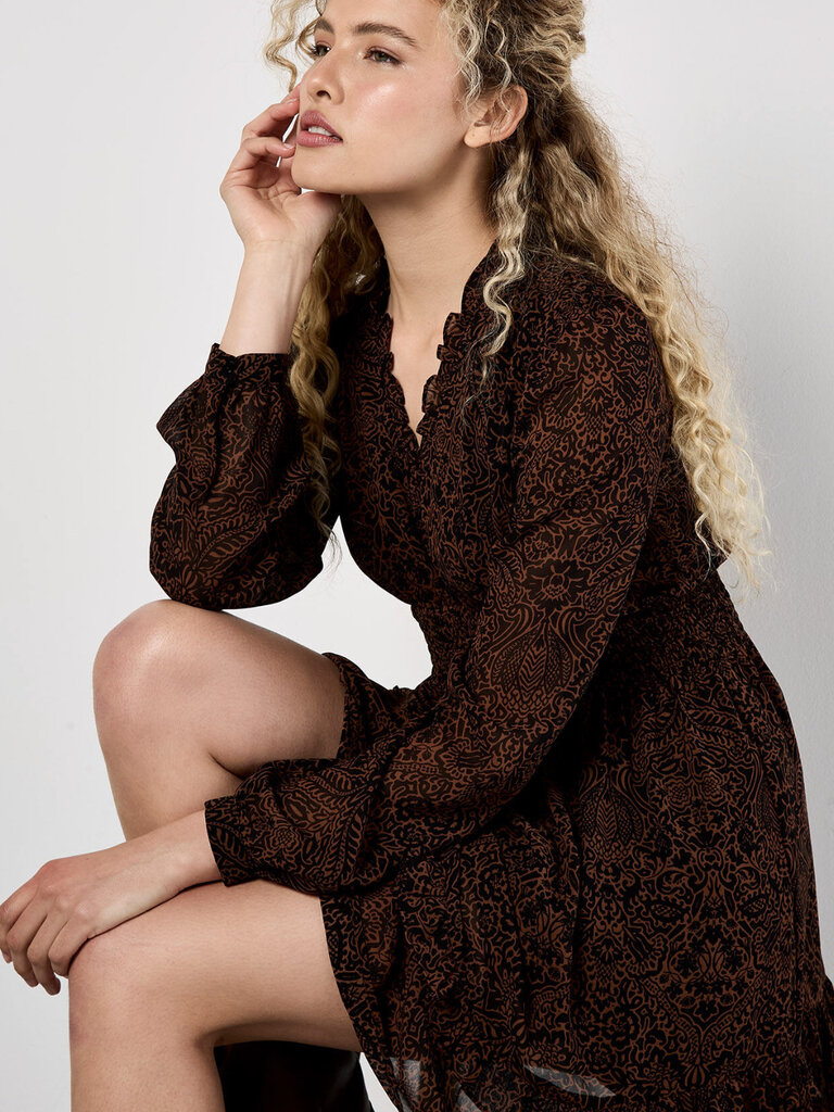 Apricot Paisley Brown Mini