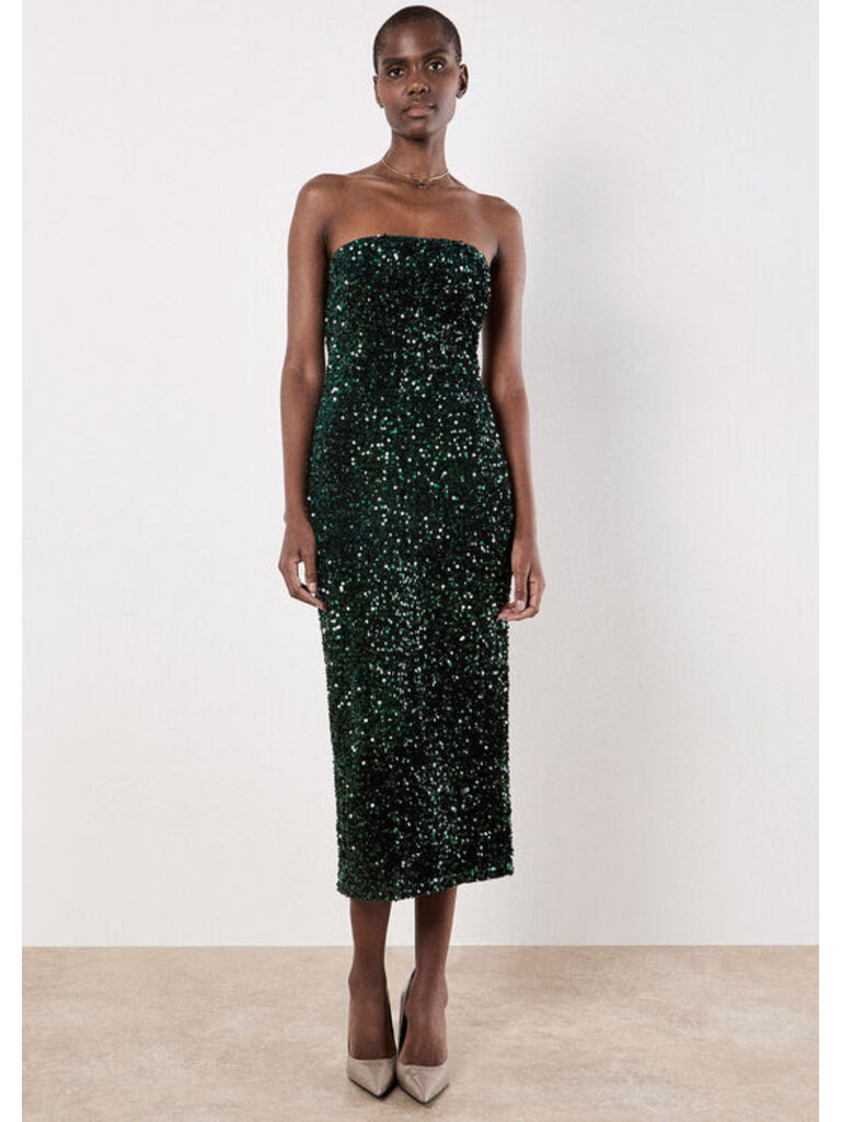 Apricot Emeralde Sequin Midi