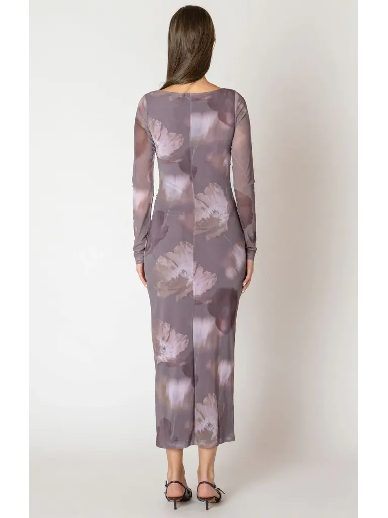 Black Tape Mauve Mesh Midi