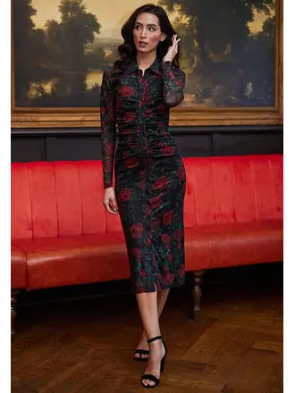 Angel Eyes Rose Mesh Dress Angel Eyes Rose Mesh Dress