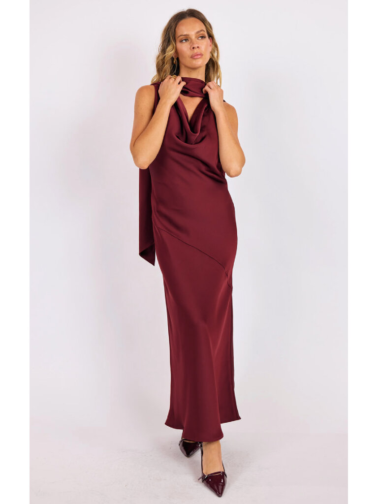 Sage The Label Cowl Neck Scarf Dress