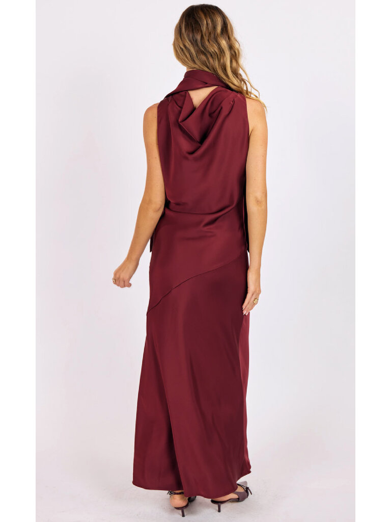 Sage The Label Cowl Neck Scarf Dress
