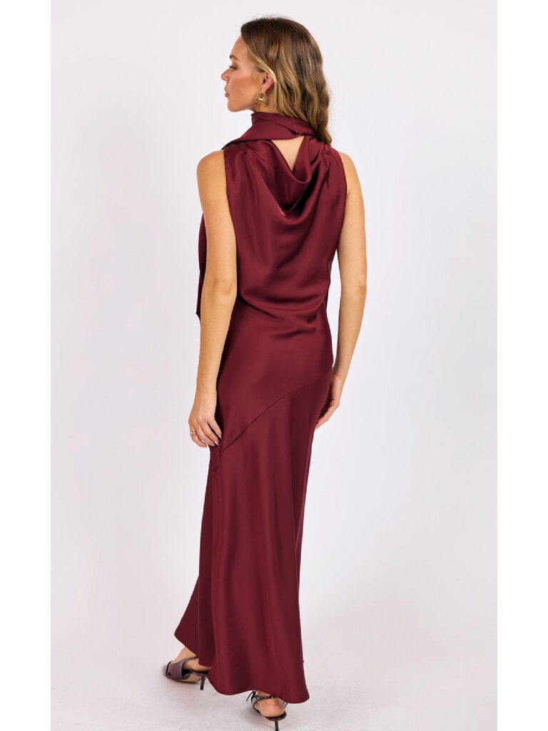 Sage The Label Cowl Neck Scarf Dress
