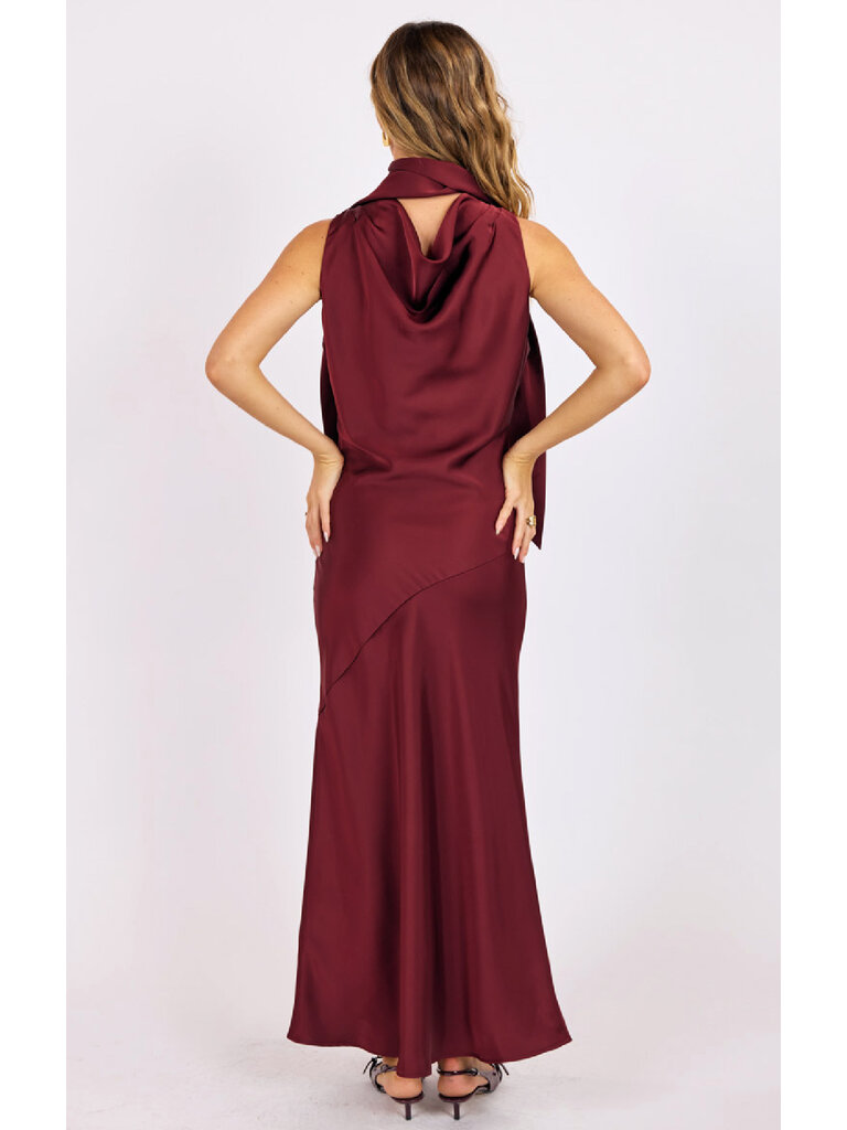 Sage The Label Cowl Neck Scarf Dress