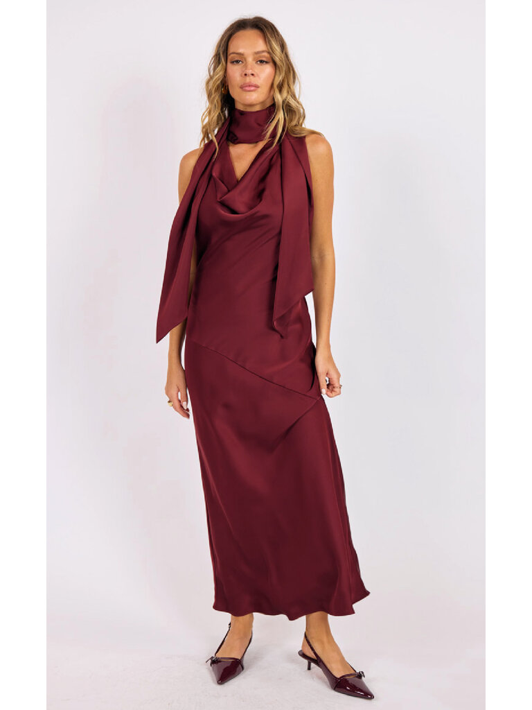 Sage The Label Cowl Neck Scarf Dress
