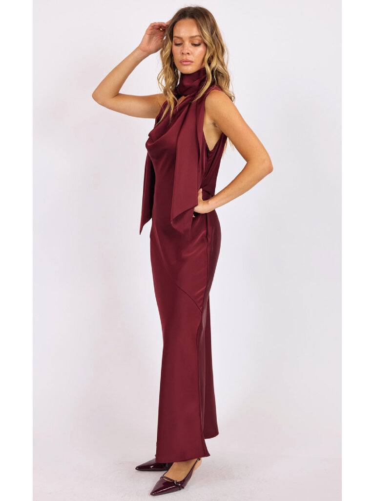 Sage The Label Cowl Neck Scarf Dress
