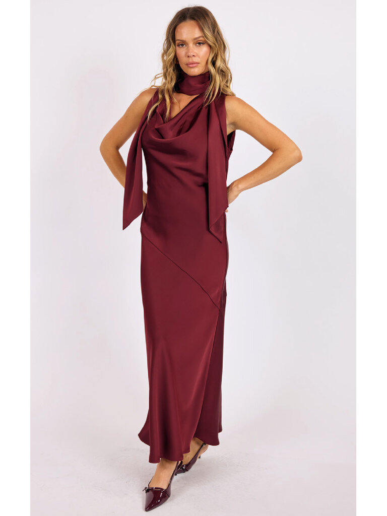 Sage The Label Cowl Neck Scarf Dress