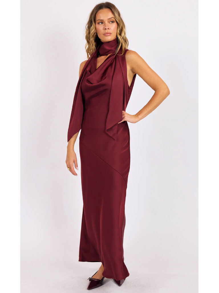 Sage The Label Cowl Neck Scarf Dress